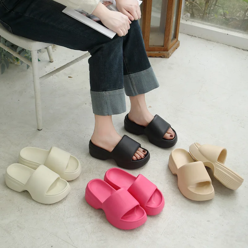 Slippers women EVA increase superb thick bottom fashion soft step on the sense of a flip-flop sum