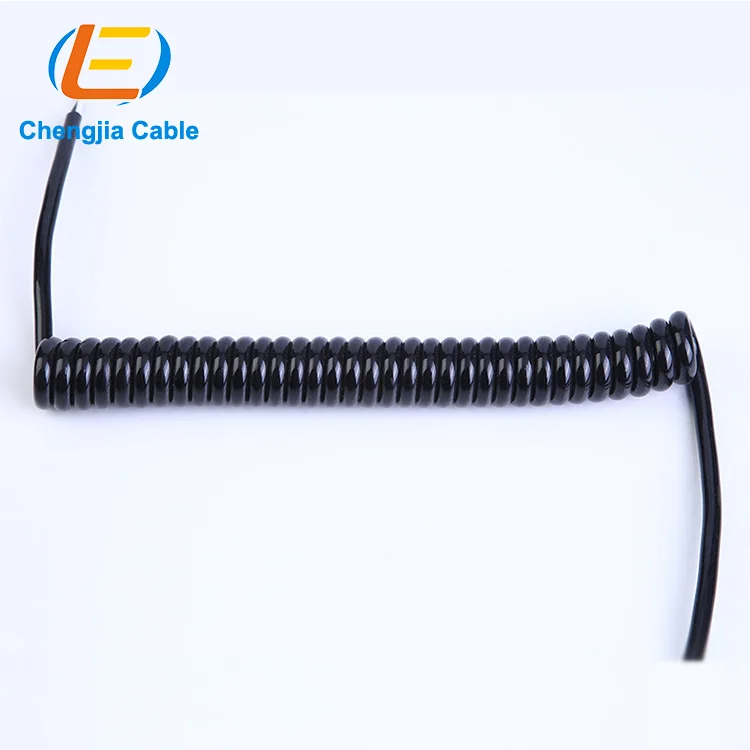 Spring coiled electrical 2 3 4 5 6 7 core Matt or Glossy Electrical Spring Spiral Coiled retractable coiled electrical cord