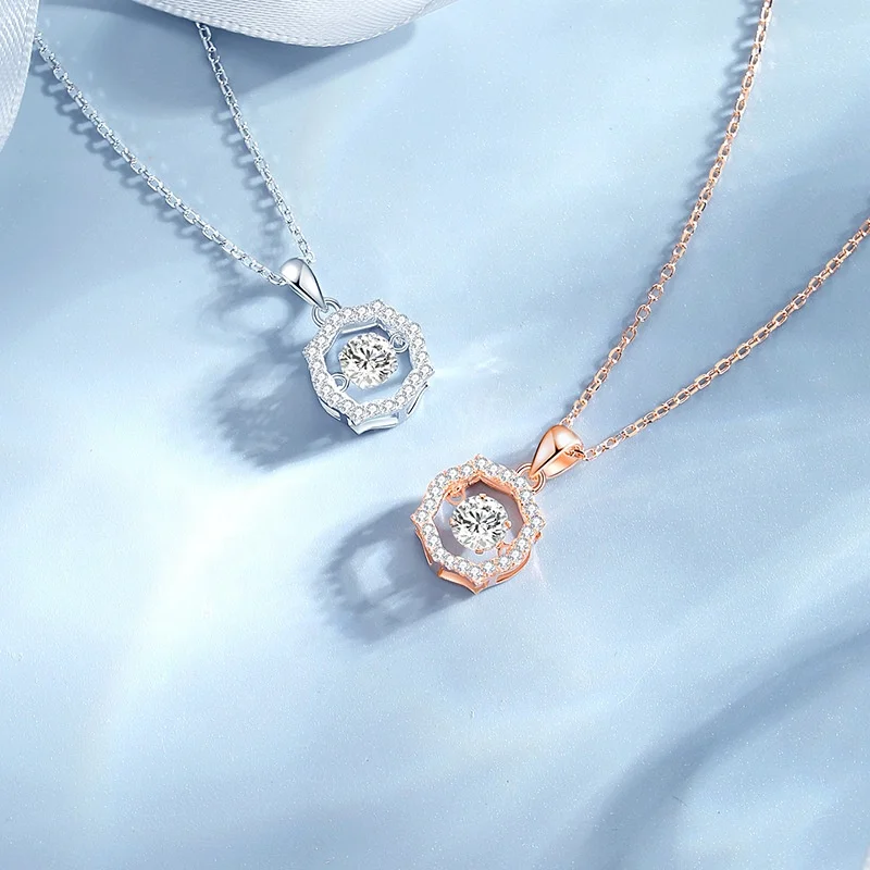 Moissanite Pendant Fine jewelry pendant Custom Name necklace Personalized custom name necklace Ice out pendant