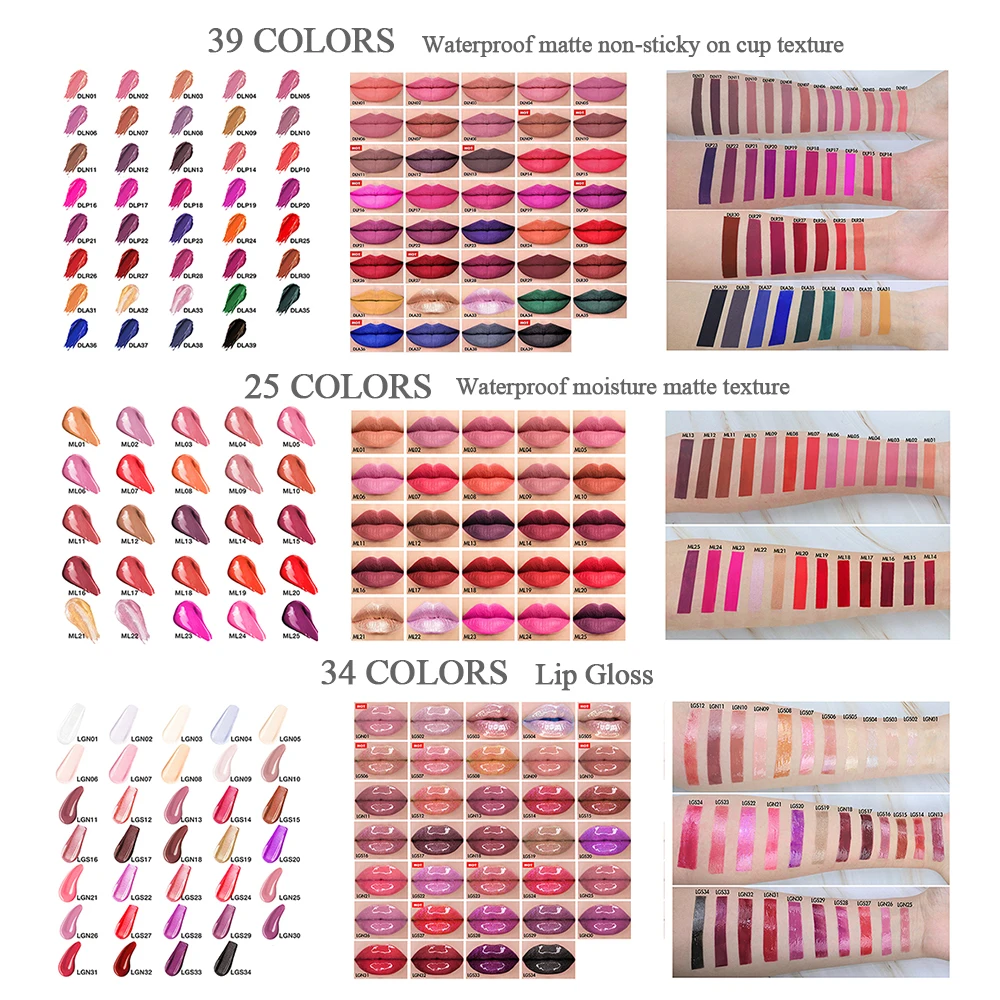 Lip Gloss Collection, Shimmery Lip Glosses for Women Long Lasting Lip Gloss Set with Rich Varied Colors