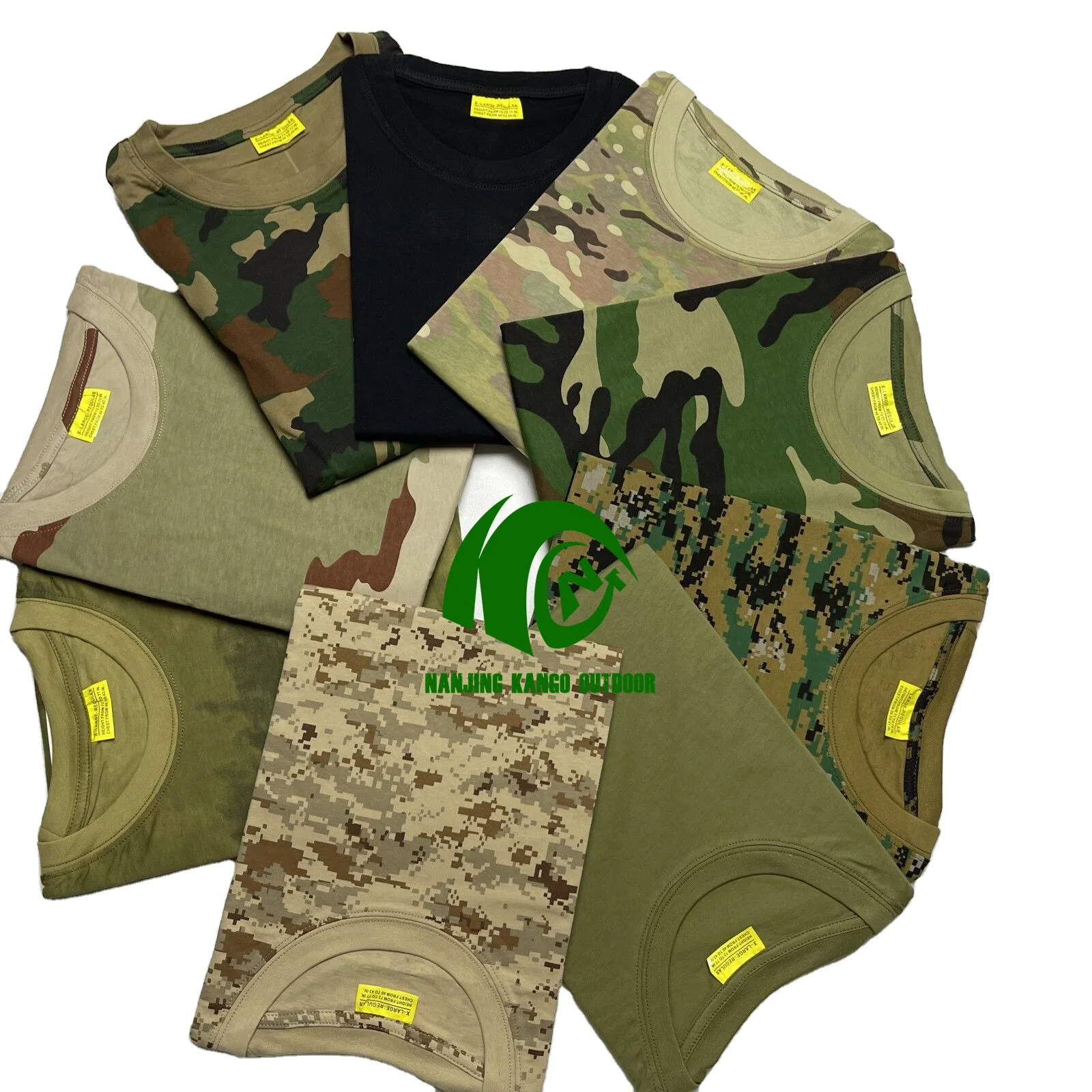 Kango Camouflage 100% cotton t-shirt ready to ship short sleeve