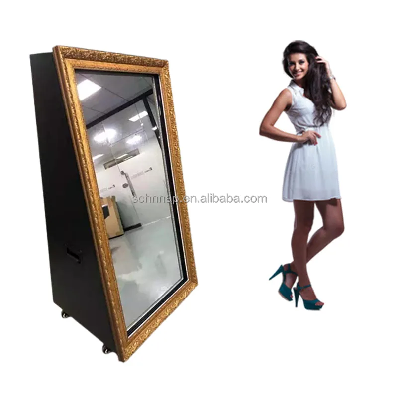 Stylish and shiny 55-inch multi-touch screen instant mirror photobooth