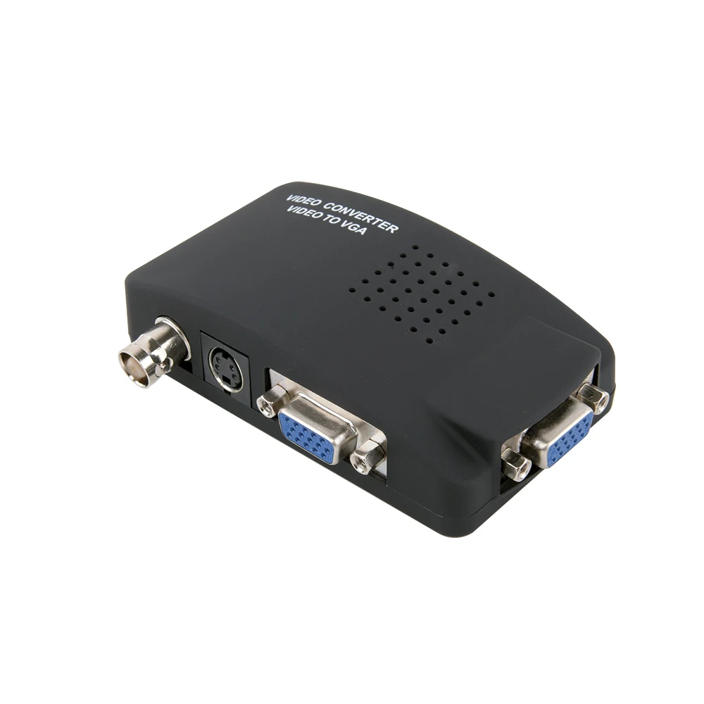 
Portable BNC to VGA Video Converter S-video PC VGA Adapter Digital Switch Box For PC MACTV Camera DVD DVR 