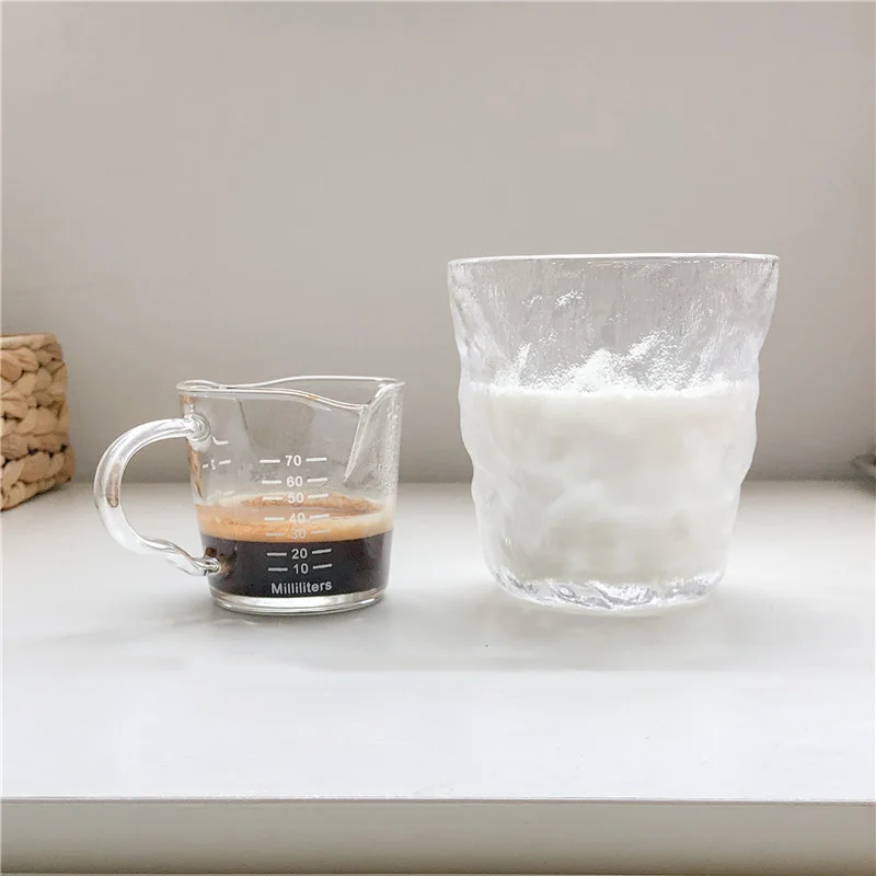 100ml mini milk jug Coffee Glass Measuring cup with handle