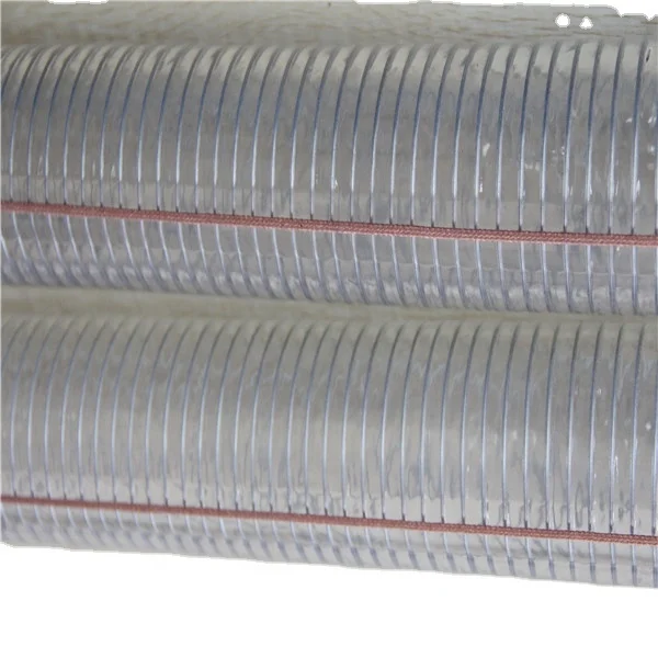 Food Grade Transparent Steel Wire Reinforced Spiral Pvc Hose Pipe 8Inch 10Inch Flexible Water Pvc Suction Hose 50Mm