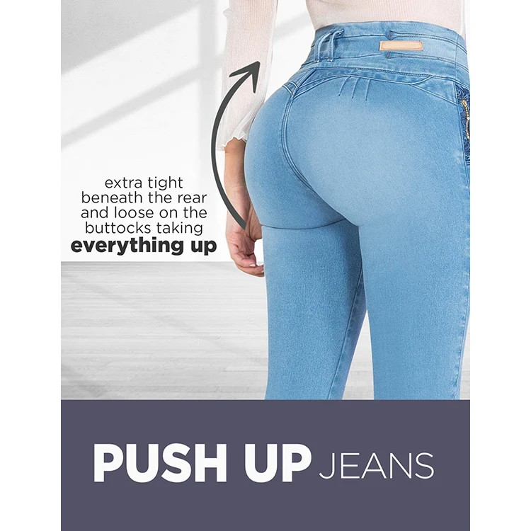 
wholesale china high quality colombia push up soft jeans for women 