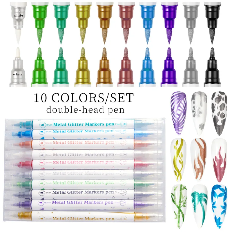 OEM Private Label Nail Salon Nail Art Graffiti Pen Soak Off Neon Color Uv Gel Polish Pen For Wholesale New Nail Gel Pen