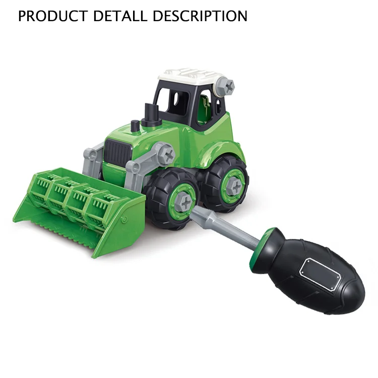 Educational DIY Assemble Combine Harvester Model Vehicle Diecast Truck Toy