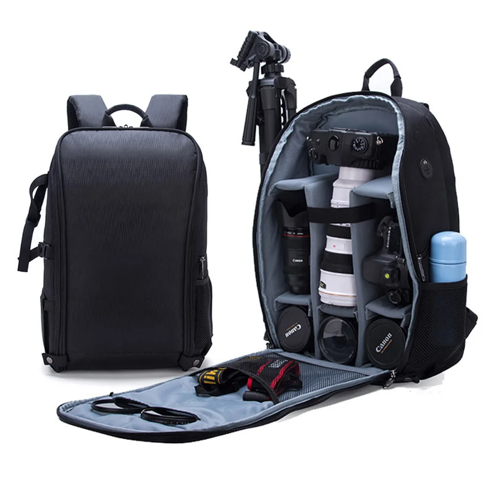Digital Gear Camera Backpack Bags Mesh Compartment Waterproof Travel Hiking Camera Bag