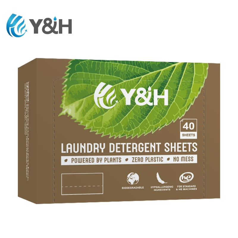 Laundry Sheet Washing Detergent Paper Soap Sheets Hypoallergenic Waterless Detergent in Sheets