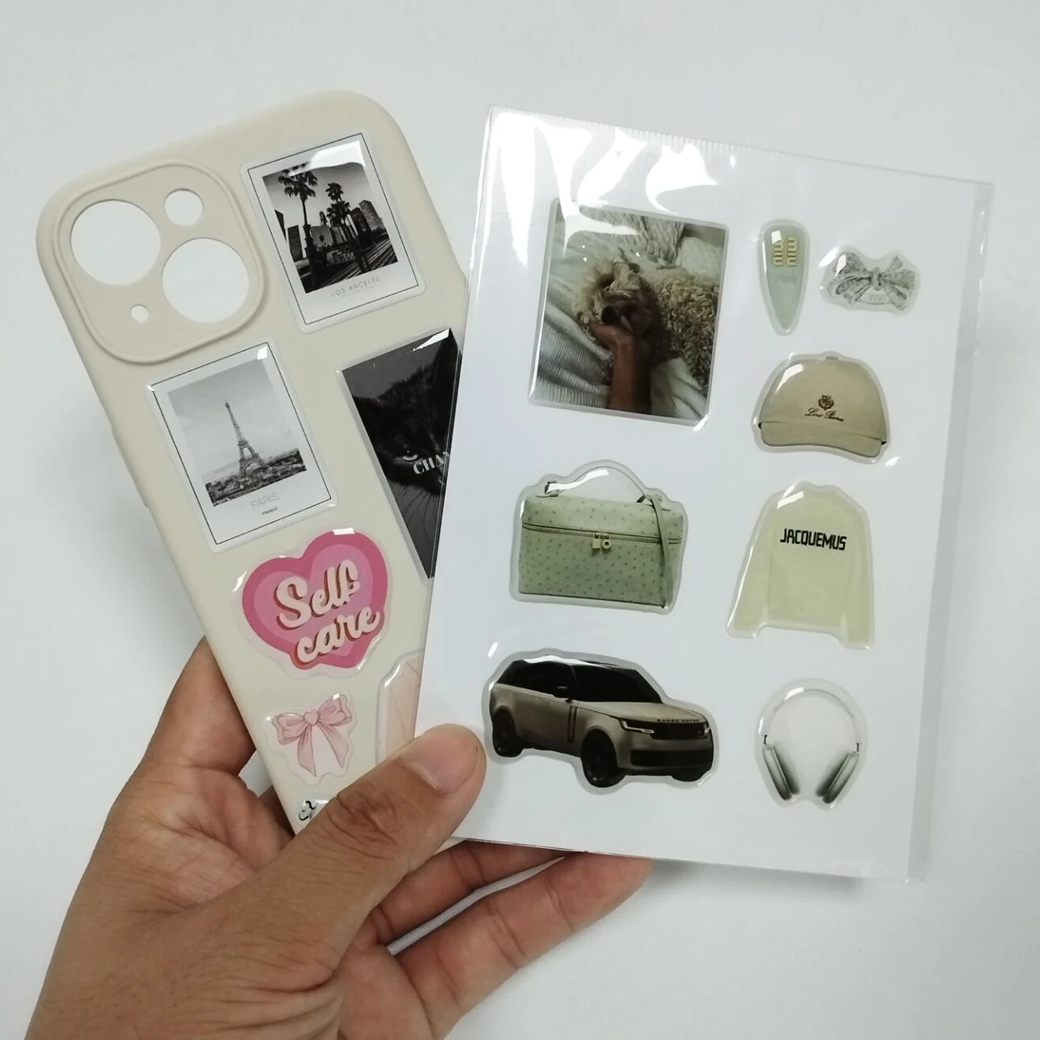 Wholesale Mobile Phone Back Cover Stickers Custom A6 Kiss Cut Epoxy Resin Domed Sticker Sheet For Wholesale