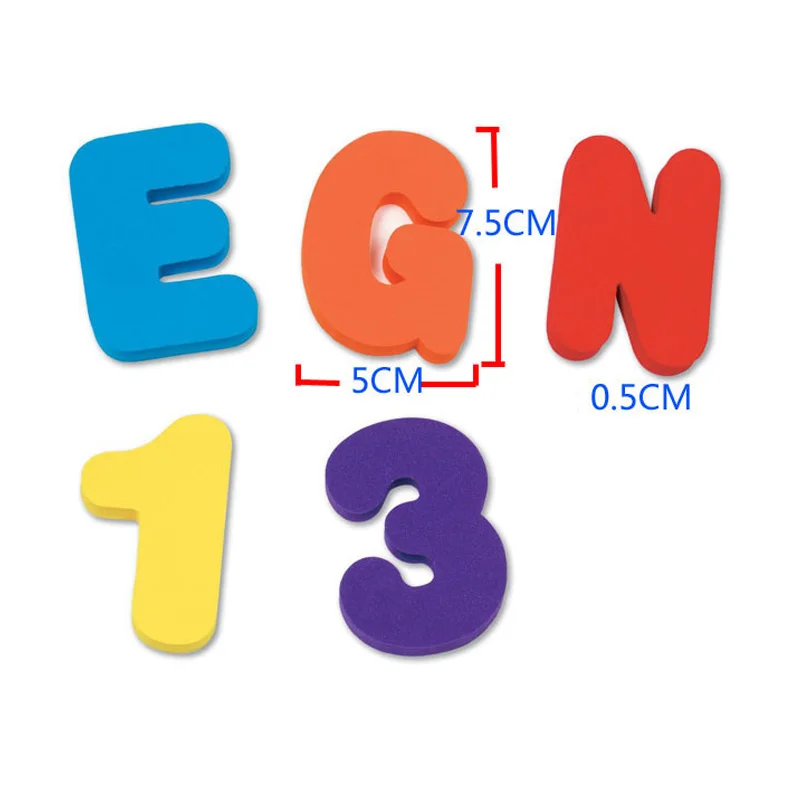 
Wholesale Alphabet Letters and Numbers Foam Bath Toys for Kids 