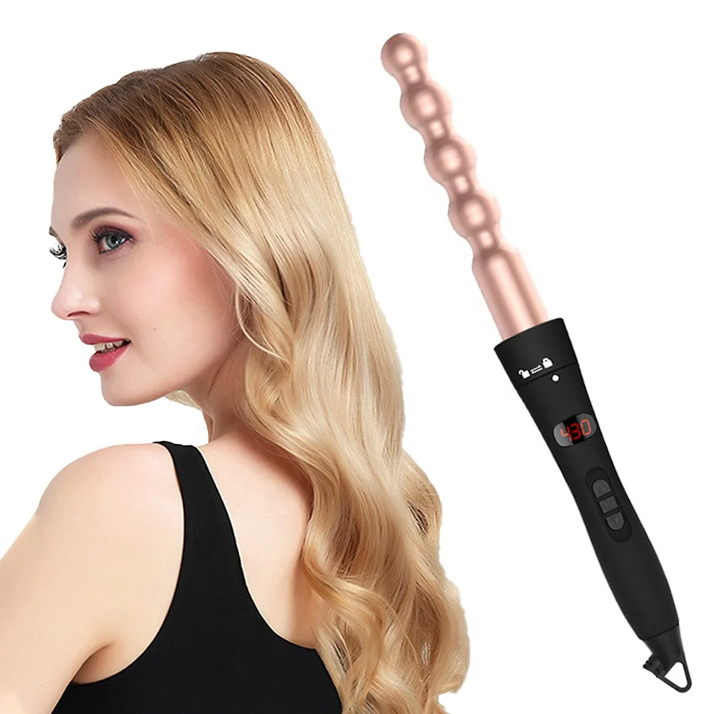 
Ceramic Interchangeable Curling Wand LCD Display 5 in 1 Curling Wand Set Electric Hair Curler 2021 Salon Equipment 