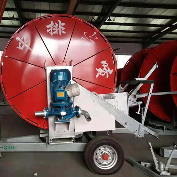 Modern agriculture farming linear sprinkler irrigation equipment RUNNONG reel hose travelling sprinkler GP75-300