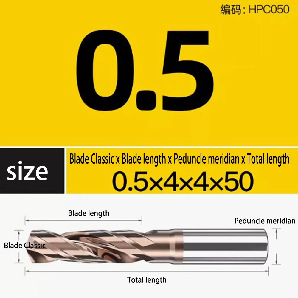Tungsten steel drill bit super hard D4 carbide Fried Dough Twists drill steel triple diameter