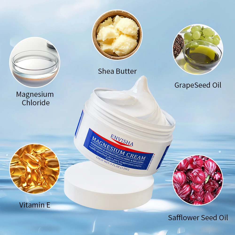 Private Label Body Facial Skin Care Natural Vegan Moisturizer Nourishing Smoothing Skin Magnesium Cream