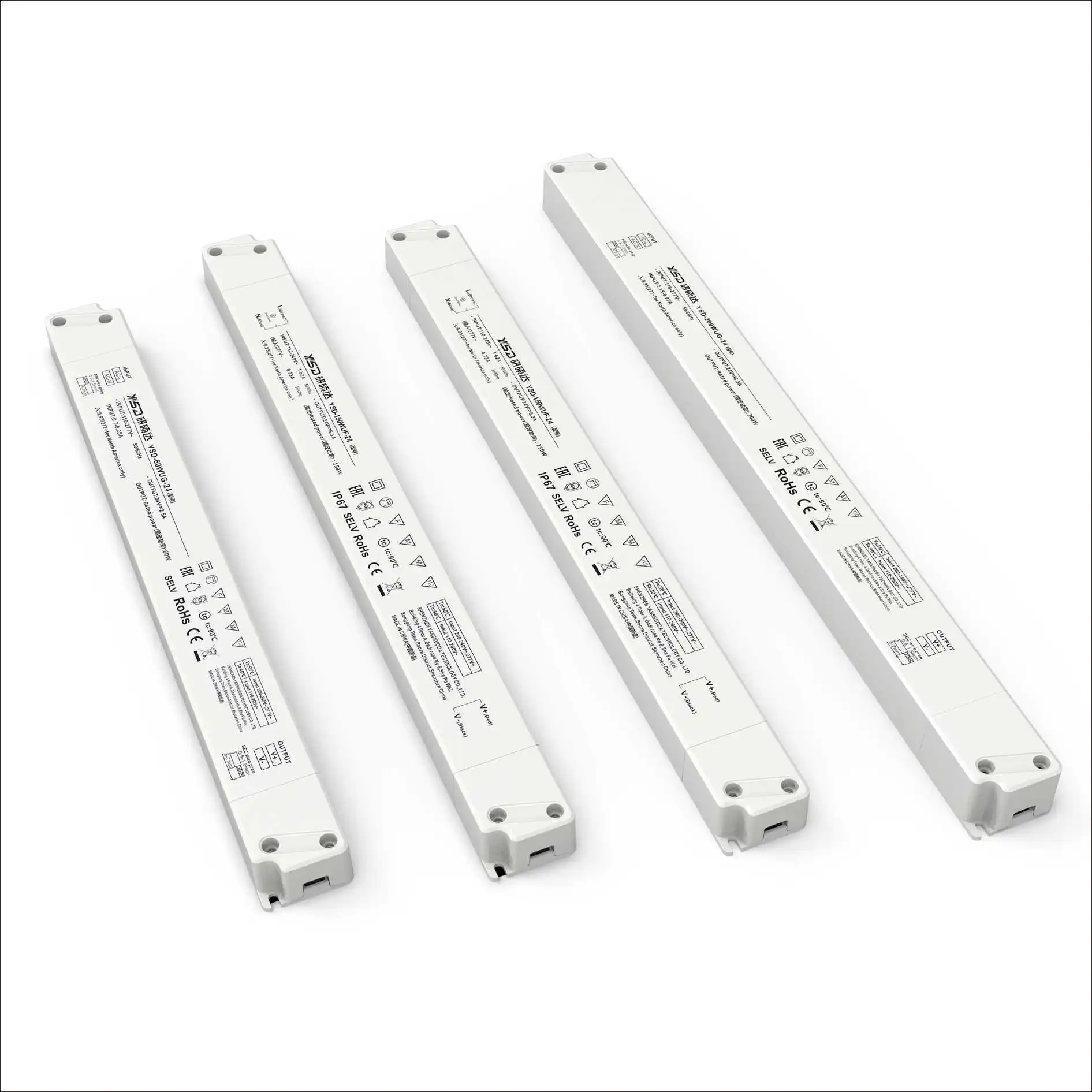 AC100-277V to DC 12v 24v led power supply High PFC 100w 200w led driver passed CE CB TUV BIS ROHS 5 year warranty