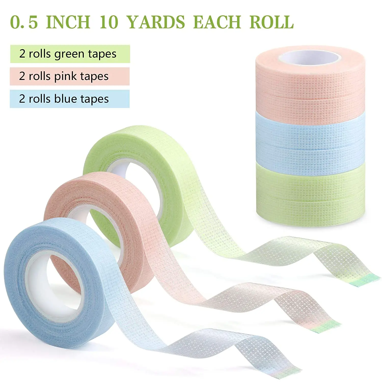 Eyelash Tape Adhesive Fabric Lash Tapes for Eyelash Extension Supply Breathable Micropore Fabric Medical Tape Under Eye