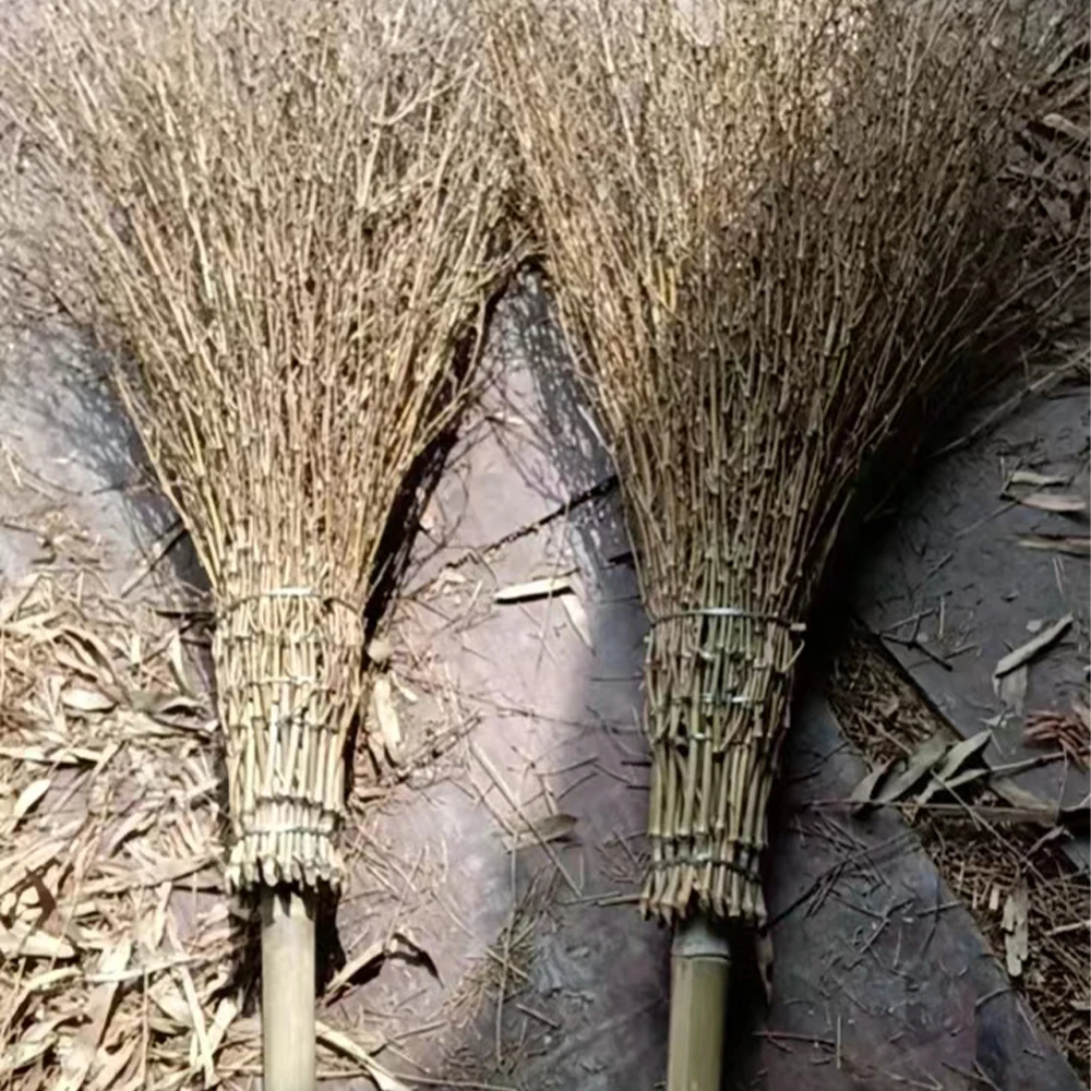 Agricultural furniture outdoor garden cleaning natural straw bamboo broom