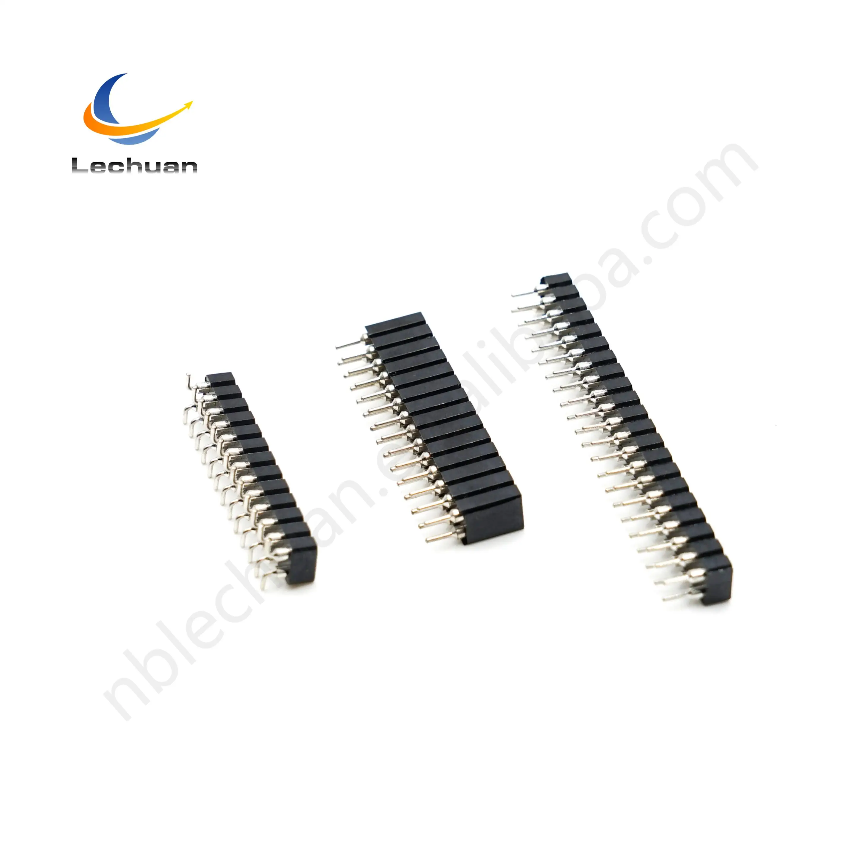 Machined round pin single row dual row 2.54 1.27 2.0 2.54 mm female header Straight Right angle SMT  Pin length 17.8mm