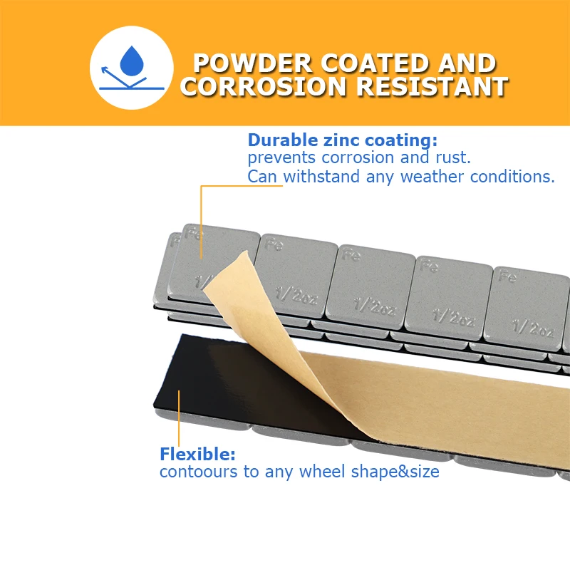Siming Adhesive Wheel Balance Weight FAH5-1 Steel Wheel Weight