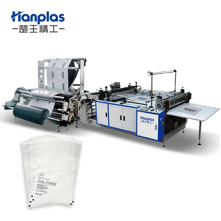 HP-PC Hanplas Biodegradable Glassine Paper Bag Garment Receycable Clothing Bag Transparent Paper Packaging Bag making machine
