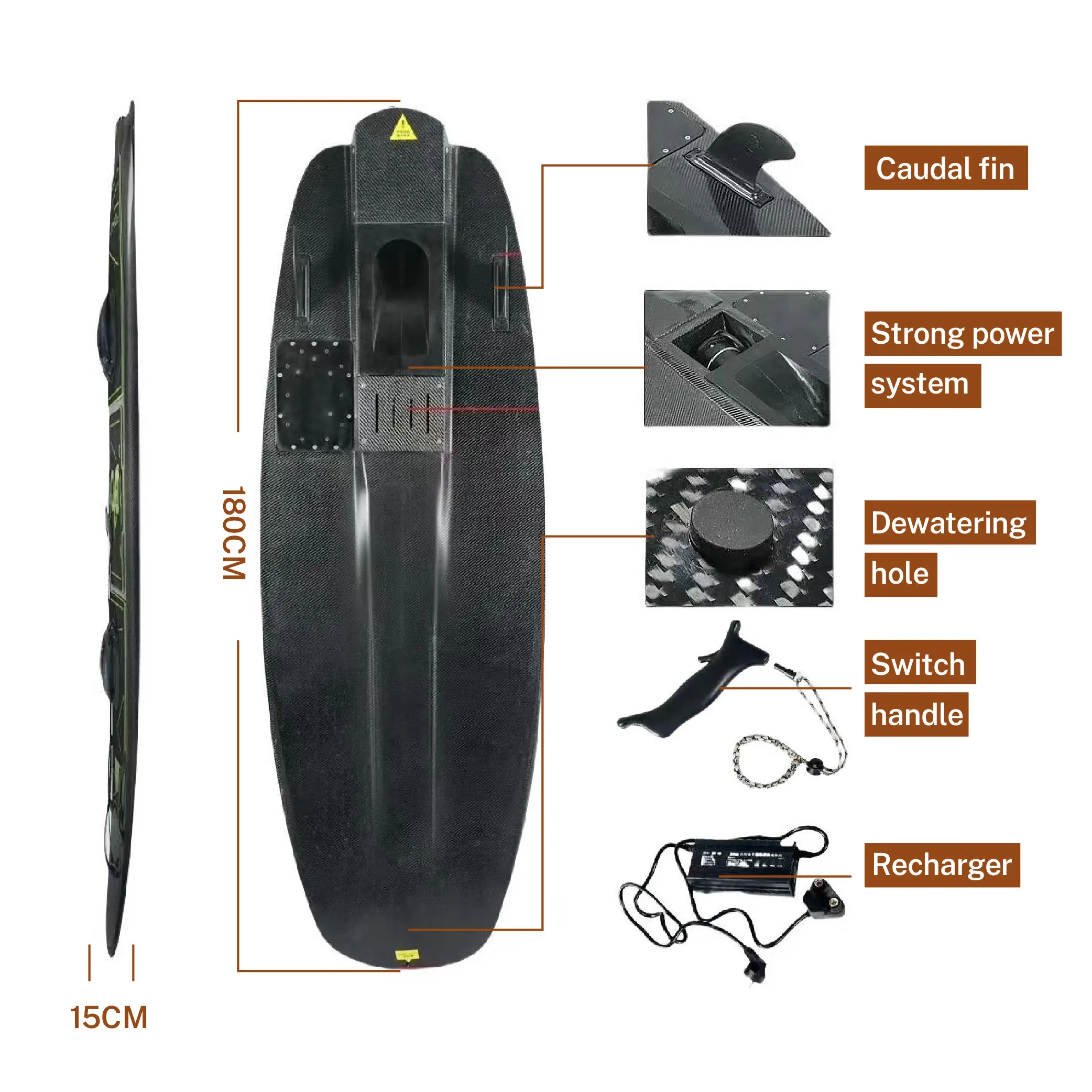 Extreme Water Sports Aid for Adults Electric Surfboard with Motorized Jet Lithium Battery Ocean-Ready
