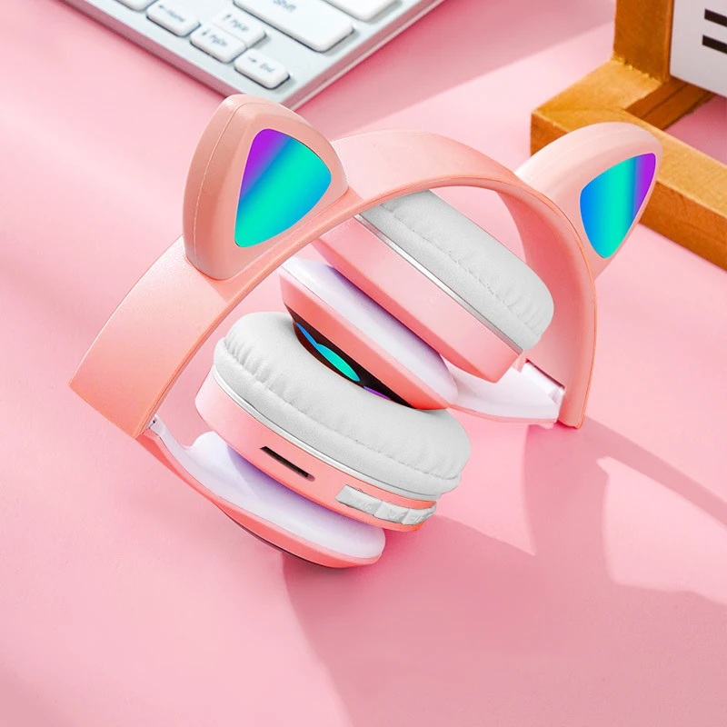 Cute Cat Macaron Earphone 3.5mm in-ear Stereo Earphones with Mic Case for Phone Girls Kid Child Student for Gift