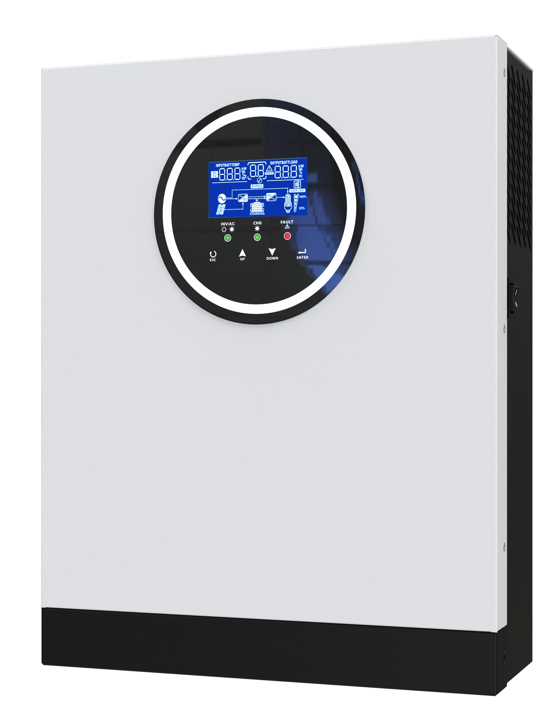 3200VA/3000W 24VDC 230VAC Pure Sine Off Grid Hybrid Solar Inverter with 450VDC 80A MPPT Solar Controller PV Max.Power 3000W