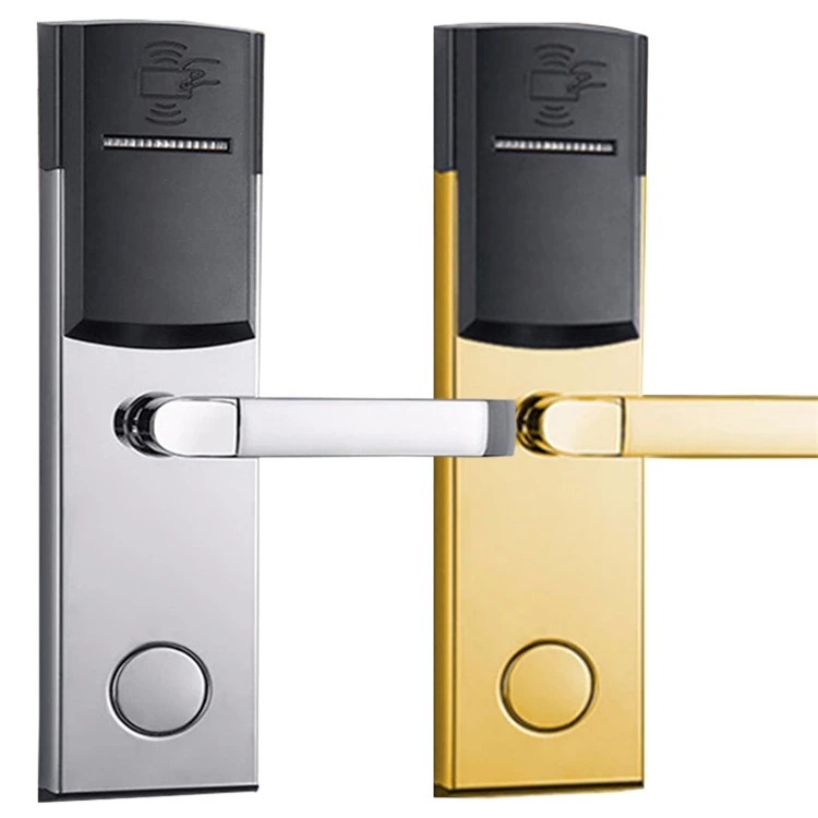 stainless steel electronic smart card key RFID access control hotel door lock