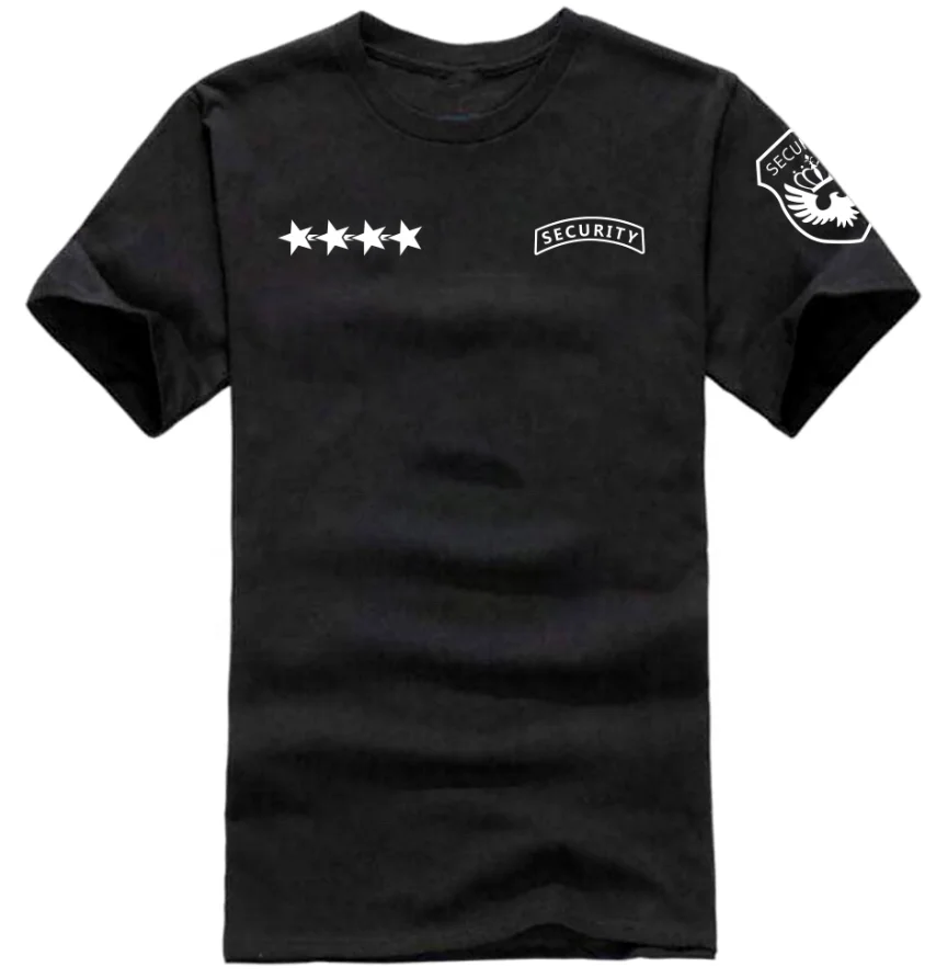 Униформа охранника, рубашки, черные защитные футболки