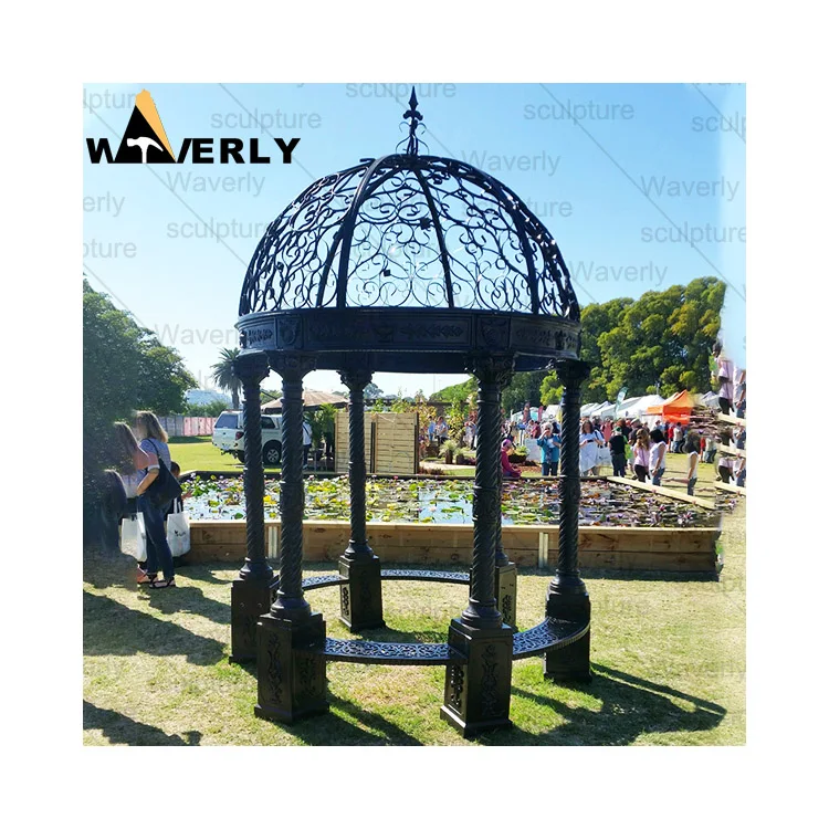 Custom Garden Antique Gazebo Metal Roof Pergolas And Gazebos Outdoor Victorian Dome Metal Cast Iron Gazebo