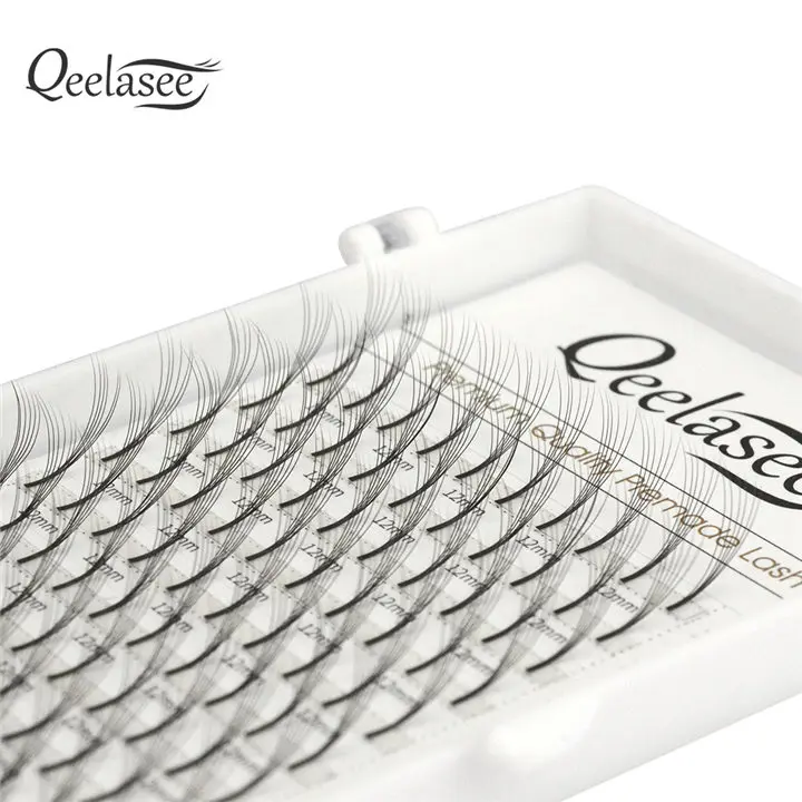 
Qeelasee private label volume premade fan silk mink 3d eyelash extensions 
