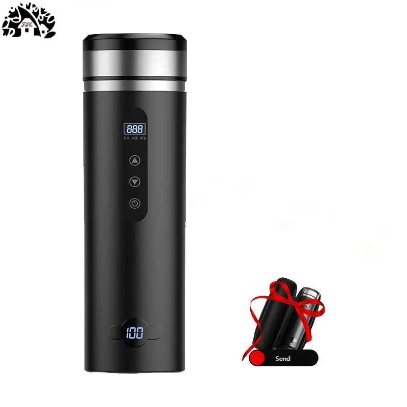 400ml Portable Electric Kettle Travel Boiling Water Cup Smart Heating Cup Temperature Control Kettle With Digital Display 220V