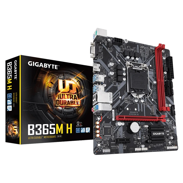 GIGABYTE B365M H Gaming Motherboard Supports Intel 8th and 9th Gen Core Processors with B365 Chipset LGA 1151 Socket
