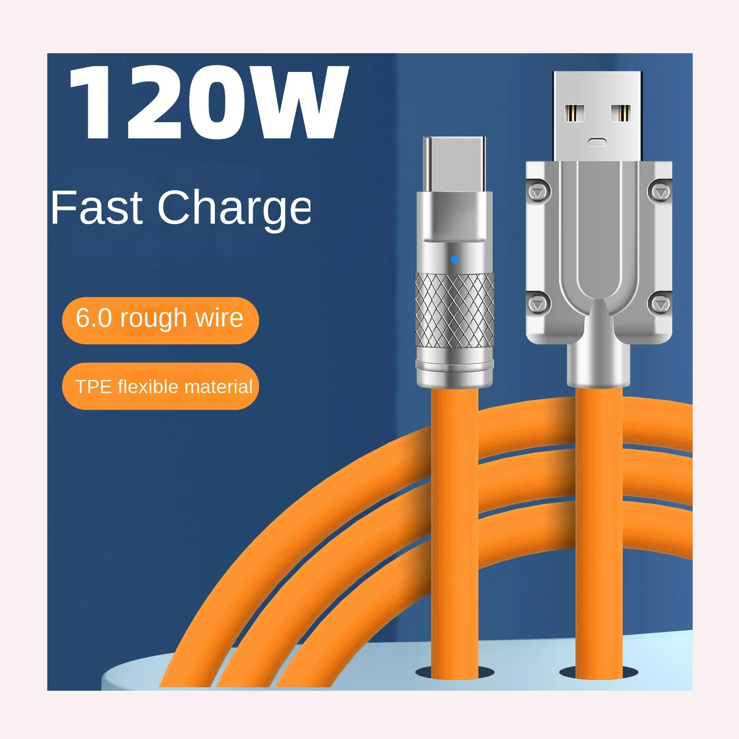 zinc alloy silicone wire charging cable for android mobile phone type C Micro data cabel USB Data Cables  fast charge
