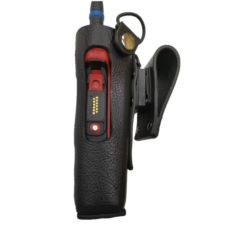 Оптовая продажа PT-850EX walkie talkie кожаный чехол 850EX для MOTOROLA MTP8550EX с пластиковой поворотной пряжкой