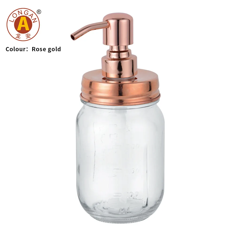 Low Price Empty Glass Mason Jar Soap Pump Pump Lid Glass Mason Jar Wholesale Mason Jar Dispenser Glass With Lotion Pump