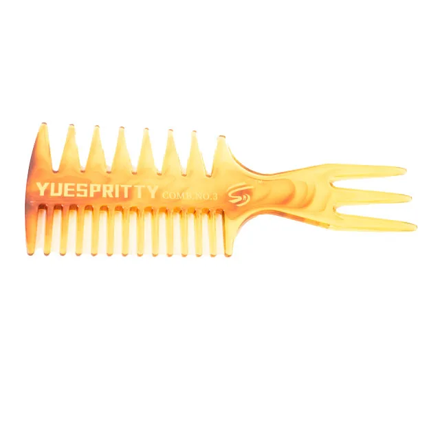Salon anti static big double side comb hair multifunction curly long styling hair comb men bone tail wide tooth comb with logo