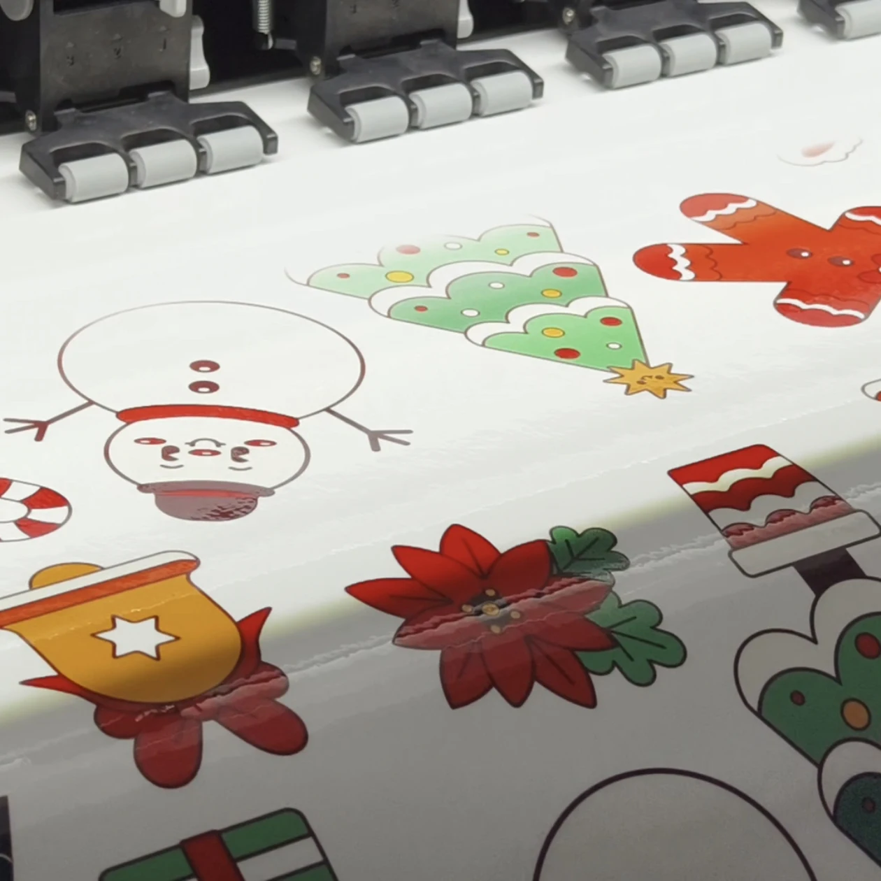 Custom Christmas Vinyl Decal Sticker UV Printed Removable Static Cling Glass Gel Art Glass Wall Window Decal