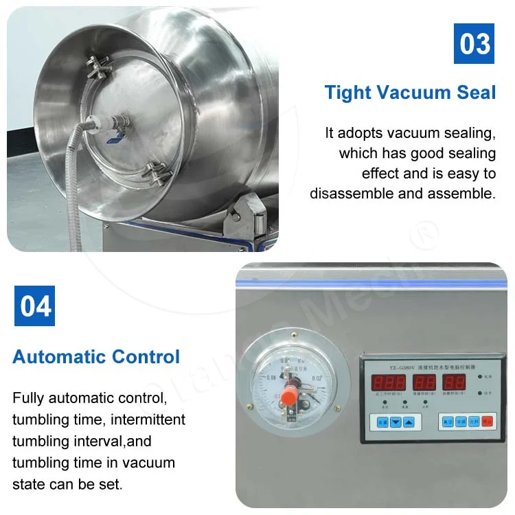 ORME Good Price Beef Mutton Marinate Process Pork Fish Tumbling Vacuum Pickling Meat Drum Tumbler Machine