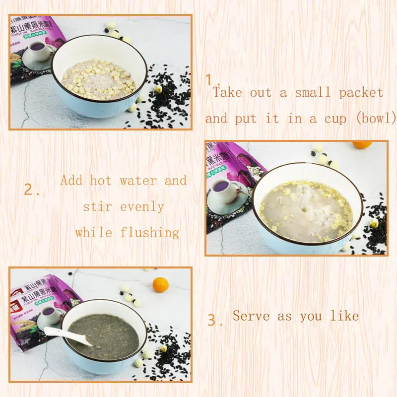 
Wholesale nutritious cereal healthy breakfast purple yam breakfast cereal brewed into drink products for adults 