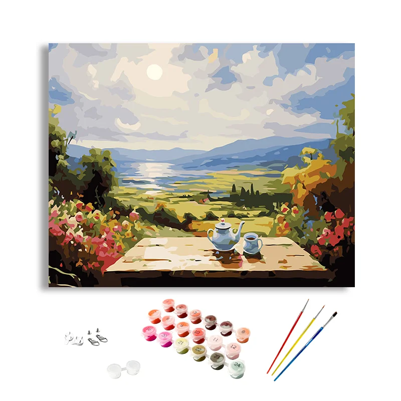 Wholesale Hot Style Painting By Numbers Landscape DIY Paint By Numbers Custom Paint By Numbers For Home Decor