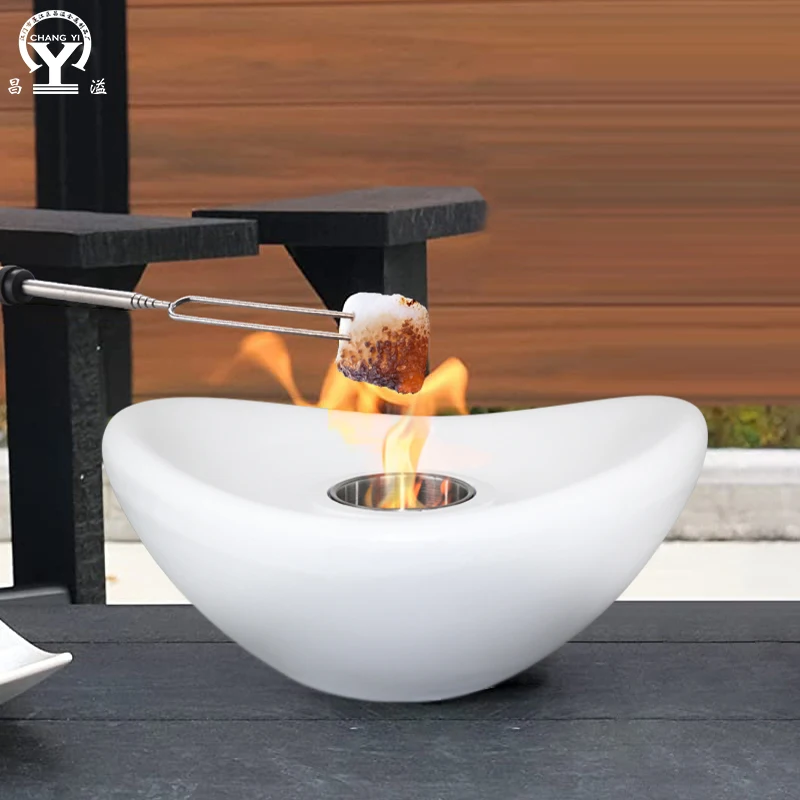 Low Price Small Maker Smokeless Portable Fire Pits Mini Concrete Fire Pit Tabletop Fireplace