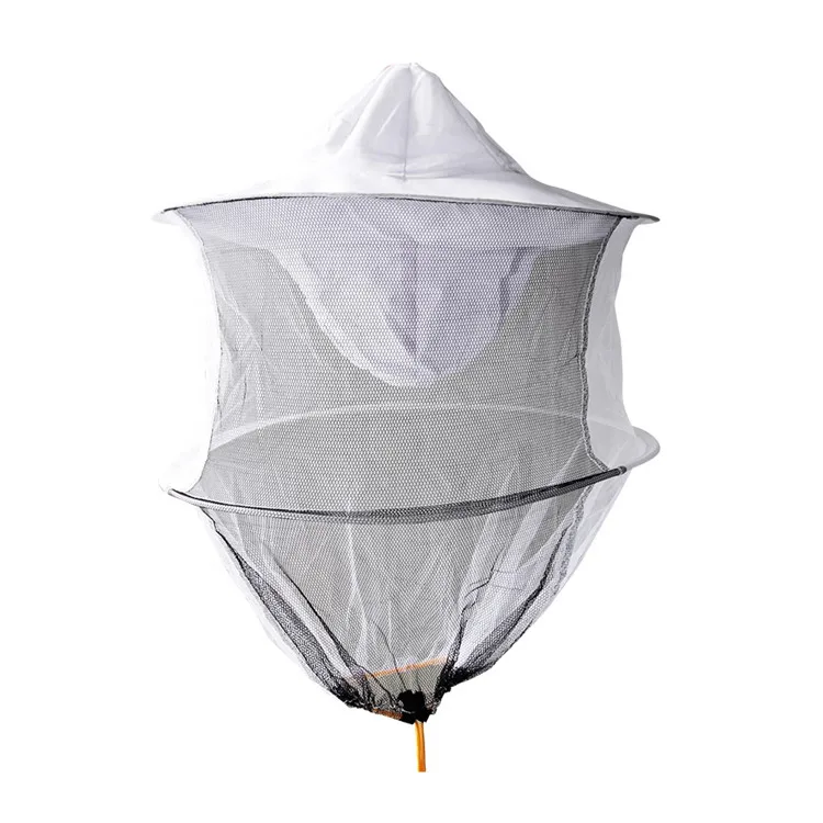 White Double Layer Cotton Men Women Head Netting Mosquito Net Hat Beekeeper Bee Veil Hat