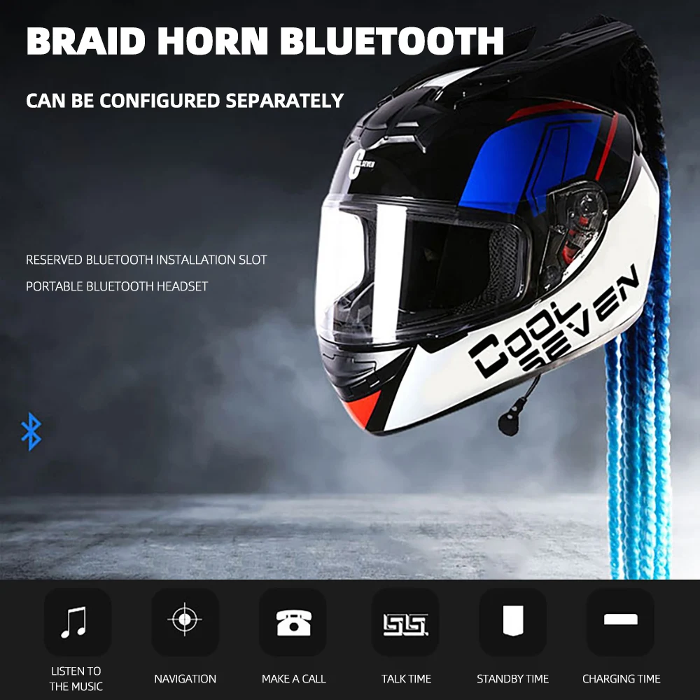 Custom Full Face Smart Bluetooth Racing Motorbike Abs DOT Adult Shoei Motocross Helmet Riding Motorcycle Accessories Helmets