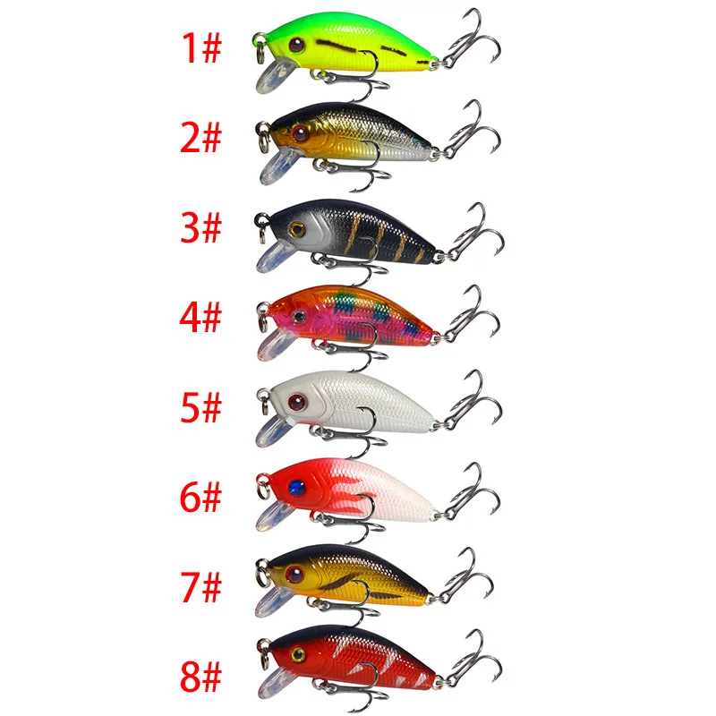 oem Custom Factory wholesale Fishing Bait Tiny Trout 50mm 4.2g mini Fishing Waders Minnow Lures Baits crank