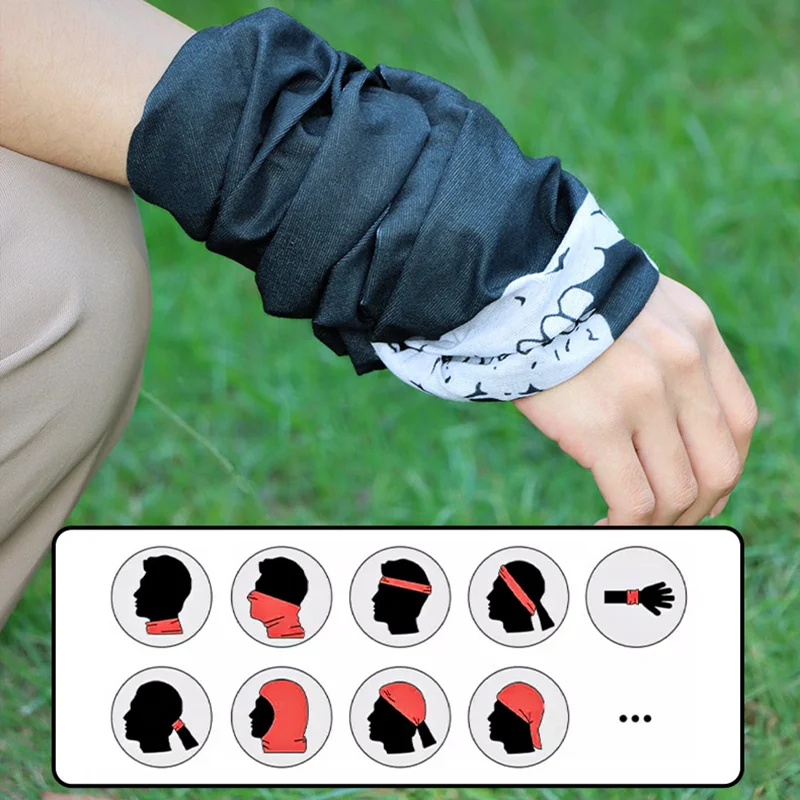 Custom Sublimation Printed Coolmax Microfibre Face Shield Mask Tube Crop Top Seamless Neck Scarf Bandana Neck Gaiter