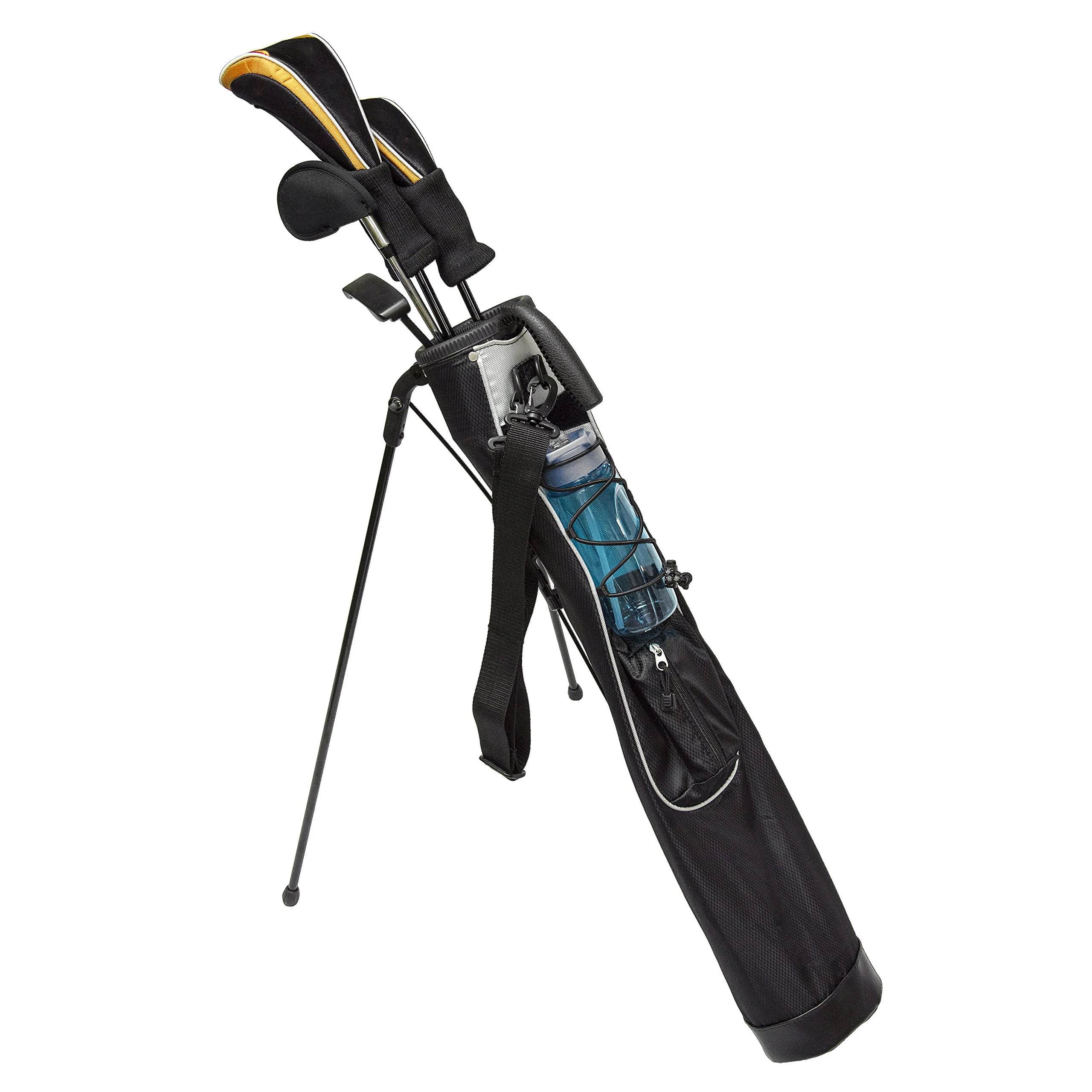 New Sunday Golf Bag Walking Golf Bag Nylon and Leather Material Red Black Customized