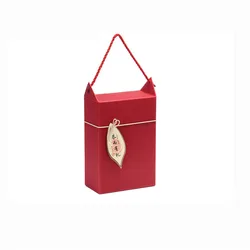 Wholesale high quality custom tea folding corrugated packaging box with rope